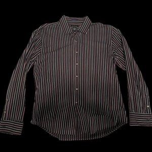 Clavin Klein black, long sleeve button up shirt